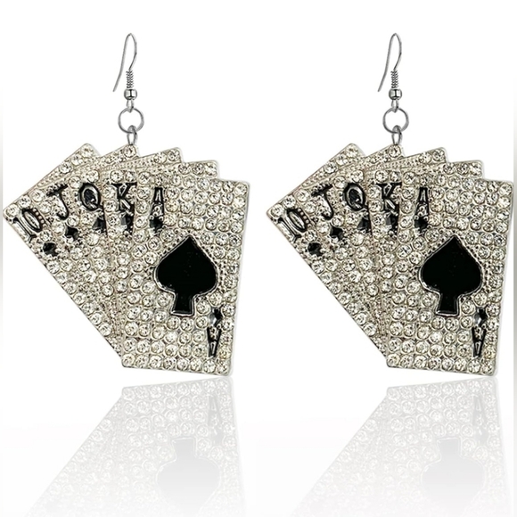 Gold Playing Card Jewelry Set - Picture 6 of 14